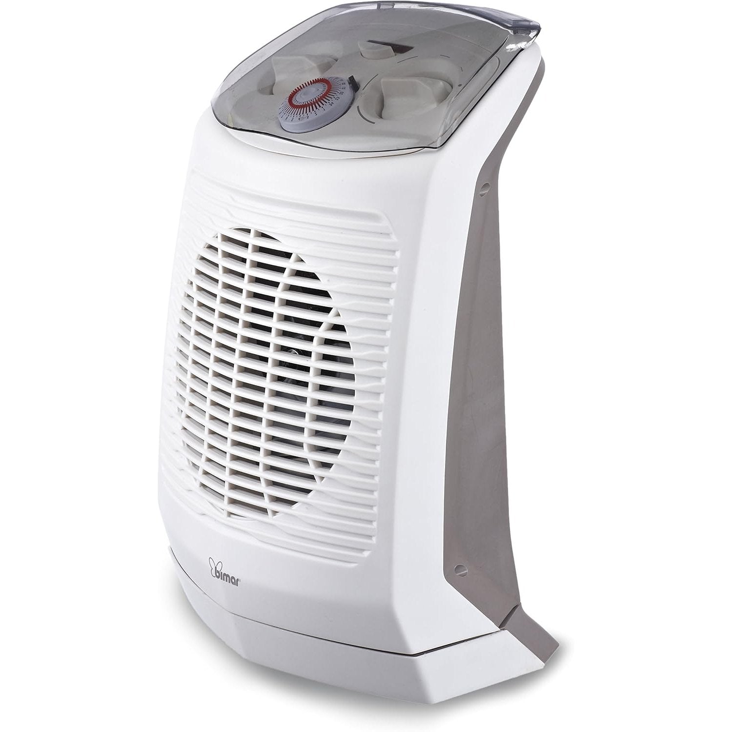 bimar HF201 Termoventilatore Elettrico Portatile, Bagno, stufetta elettrica Basso consumo, Scaldino, Timer 24h, Aria Calda, Silenzioso, Riscaldamento Ambiente, Tripla Sicurezza